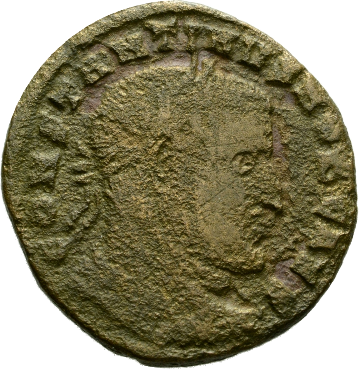 RIC VI Ticinum 82 Severus II obverse, Head of Constantine I, laureate, right