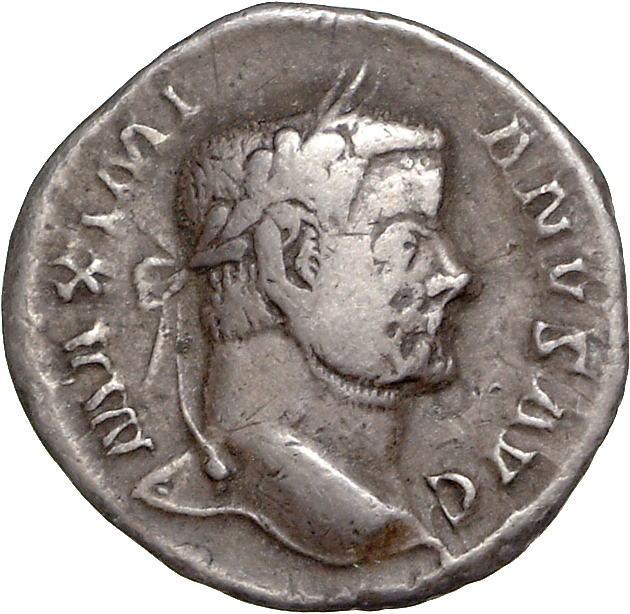 RIC VI Treveri 109b Maximian obverse, Head of Maximian, laureate, right