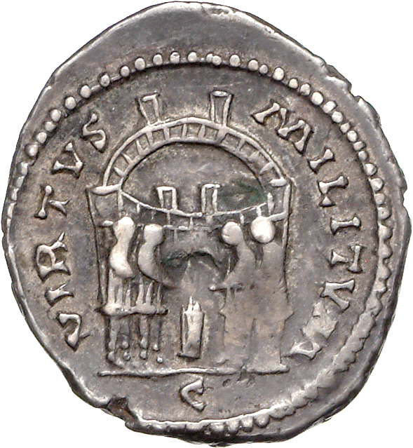 RIC VI Treveri 117b Maximian reverse, Diocletian, Maximian, Constantius Chlorus, and Galerius, draped, standing, sacrifici...