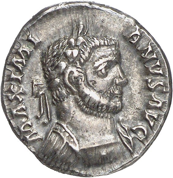RIC VI Treveri 123b Maximian obverse, Bust of Maximian, laureate, cuirassed, right
