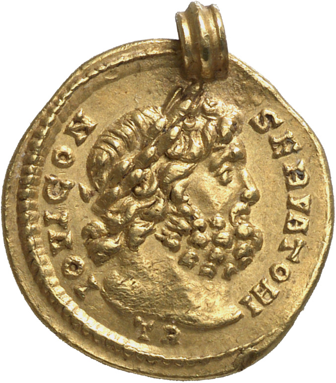 RIC VI Treveri 54 Maximian reverse, Head of Jupiter, laureate, right