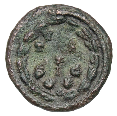 RIC VI Treveri 570 Maximian reverse, VO/TIS / X / SIC / XX within a wreath