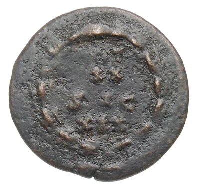 RIC VI Treveri 613a Maximian reverse, VOT / XX / SIC / XXX within a wreath