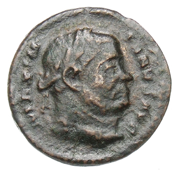 RIC VI Treveri 613b Maximian obverse, Head of Maximian, laureate, right