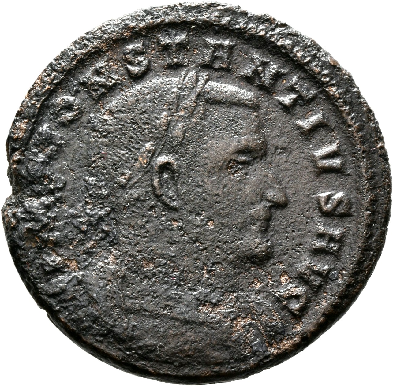 RIC VI Treveri 657a Constantius Chlorus obverse, Bust of Constantius Chlorus, laureate, cuirassed, right