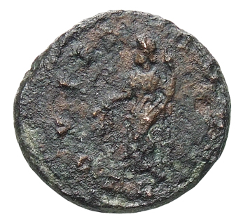 RIC VI Treveri 681b Constantius Chlorus reverse, Quies, draped, standing front, head left, holding branch in right hand an...