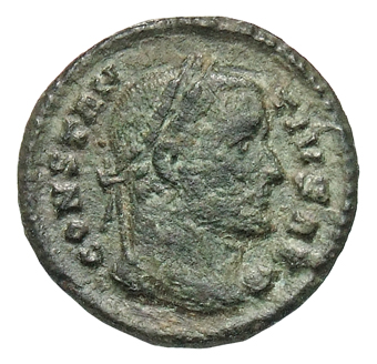 RIC VI Treveri 682a Constantius Chlorus obverse, Head of Constantius Chlorus, laureate, right