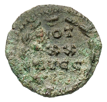 RIC VI Treveri 682b Constantius Chlorus reverse, VOT / XX / AVGG within a wreath