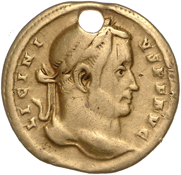 RIC VI Treveri 813 Constantine I obverse, Head of Licinius, laureate, right