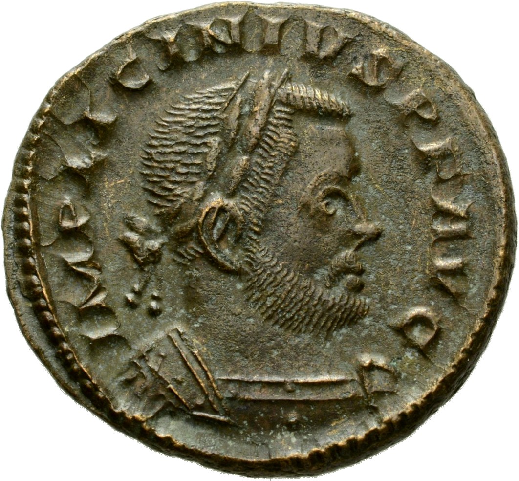 RIC VI Treveri 845b Constantine I obverse, Bust of Licinius, laureate, cuirassed, right