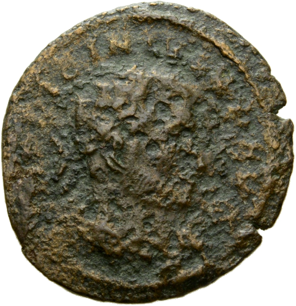 Constantine I obverse — Bust of Licinius, laureate, draped, cuirassed, right, seen from behind