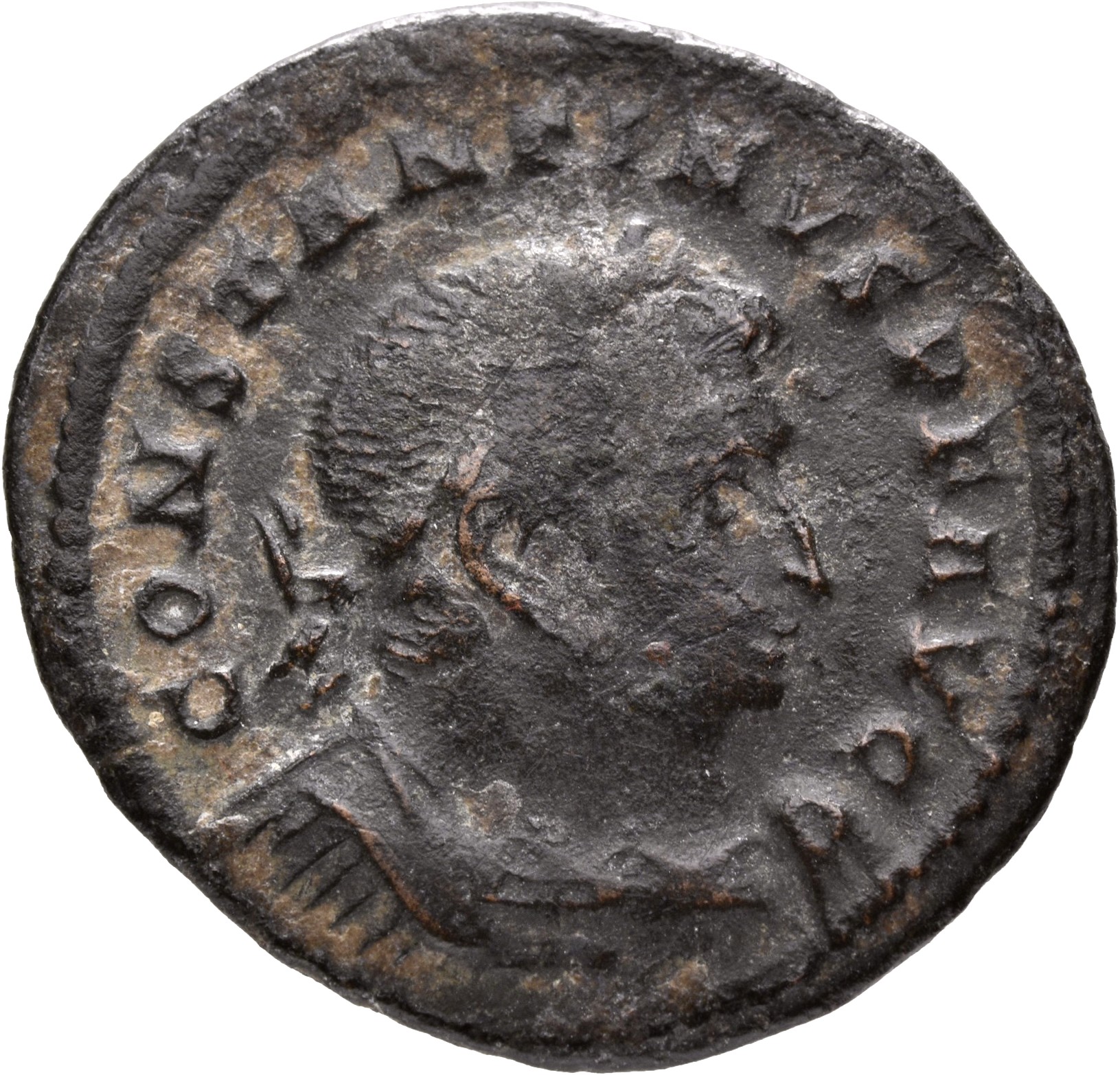 RIC VI Treveri 893 Constantine I obverse, Bust of Constantine I, laureate, cuirassed, right