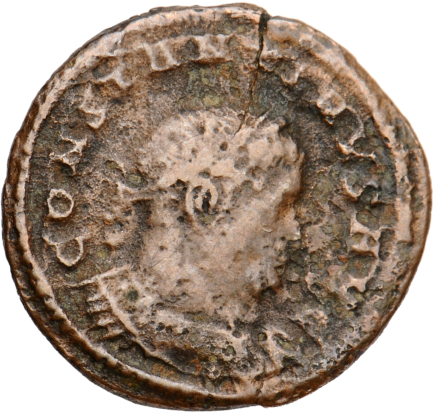 Constantine I obverse — Bust of Constantine I, laureate, cuirassed, right