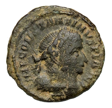 RIC VI Treveri 908a Constantine I obverse, Bust of Constantine I, laureate, cuirassed, right