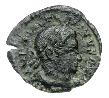 RIC VI Treveri 909a Constantine I obverse, Bust of Constantine I, laureate, cuirassed, right