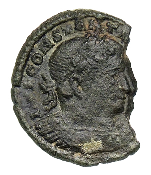 RIC VI Treveri 909a Constantine I obverse, Bust of Constantine I, laureate, cuirassed, right