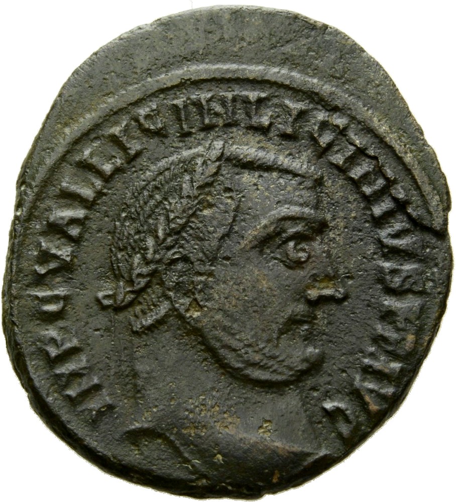 RIC VII Alexandria 10 Licinius obverse, Head of Licinius, laureate, right