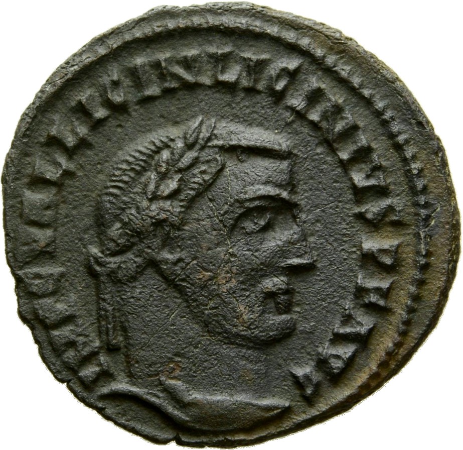 RIC VII Alexandria 10 Licinius obverse — Head of Licinius, laureate, right