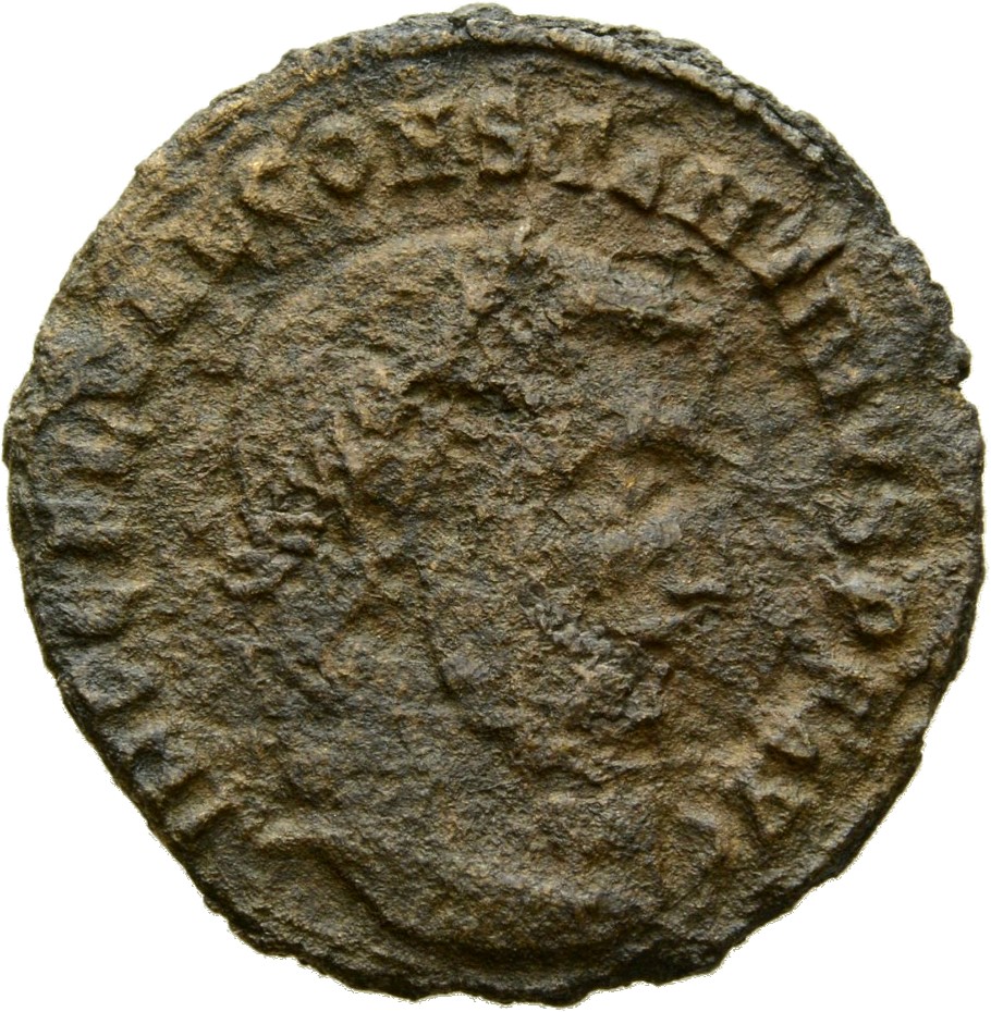 RIC VII Alexandria 17 Licinius obverse, Head of Constantine I, laureate, right
