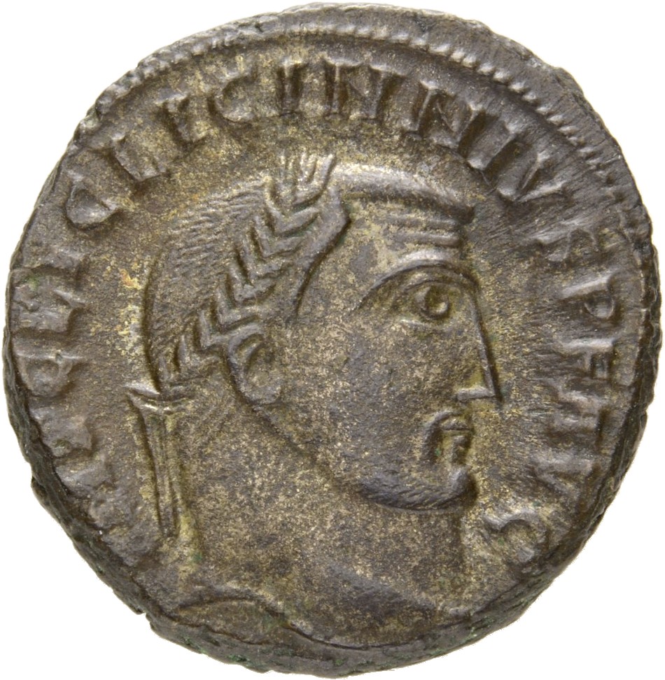 RIC VII Alexandria 5 Licinius obverse, Head of Licinius, laureate, right