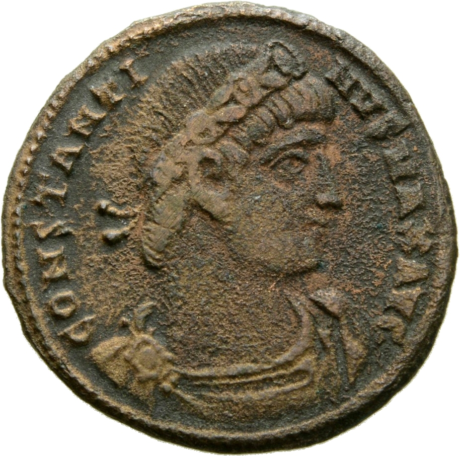 RIC VII Alexandria 50 Constantine I obverse, Bust of Constantine I, rosette-diademed, draped, cuirassed, right