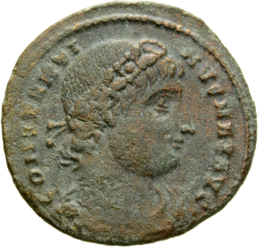 RIC VII Alexandria 58 Constantine I obverse, Bust of Constantine I, rosette-diademed, draped, cuirassed, right
