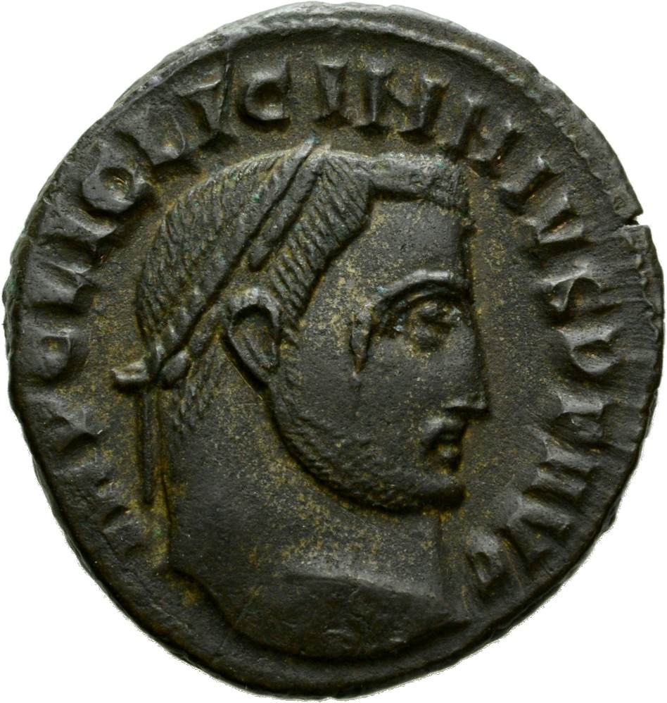 RIC VII Alexandria 7 Licinius obverse, Head of Licinius, laureate, right