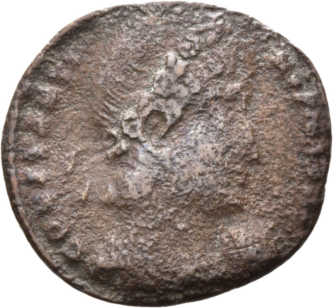 Constantine I obverse — Bust of Constantine I, rosette-diademed, draped, cuirassed, right