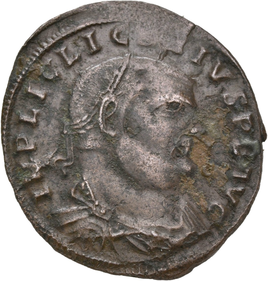 RIC VII Antioch 17 Licinius obverse, Bust of Licinius, laureate, draped, cuirassed, right