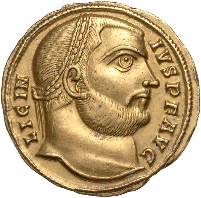 RIC VII Antioch 20 Licinius obverse, Head of Licinius, laureate, right