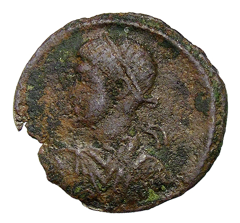 RIC VII Antioch 60 Constantine I obverse, Bust of Constantius II, laureate, draped, cuirassed, left