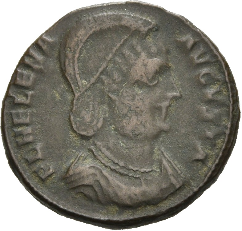 RIC VII Antioch 80 Constantine I obverse, Bust of Helena, wearing necklace and mantle, right