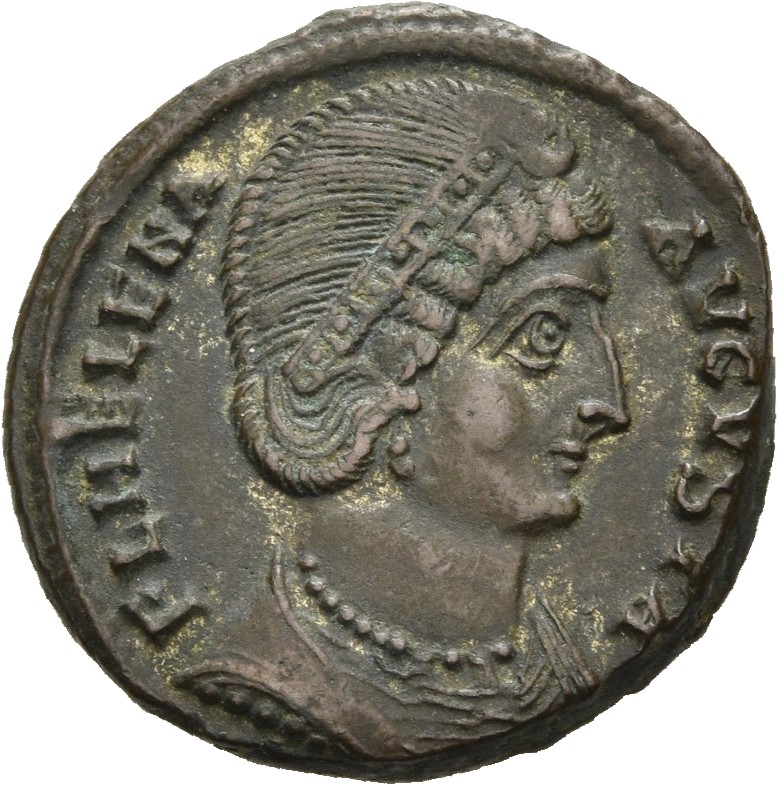 RIC VII Antioch 82 Constantine I obverse, Bust of Helena, wearing necklace and mantle, right