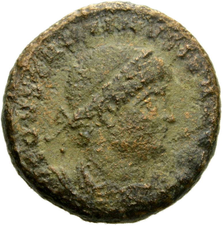 RIC VII Antioch 87 Constantine I obverse, Bust of Constantine II, laureate, cuirassed, right