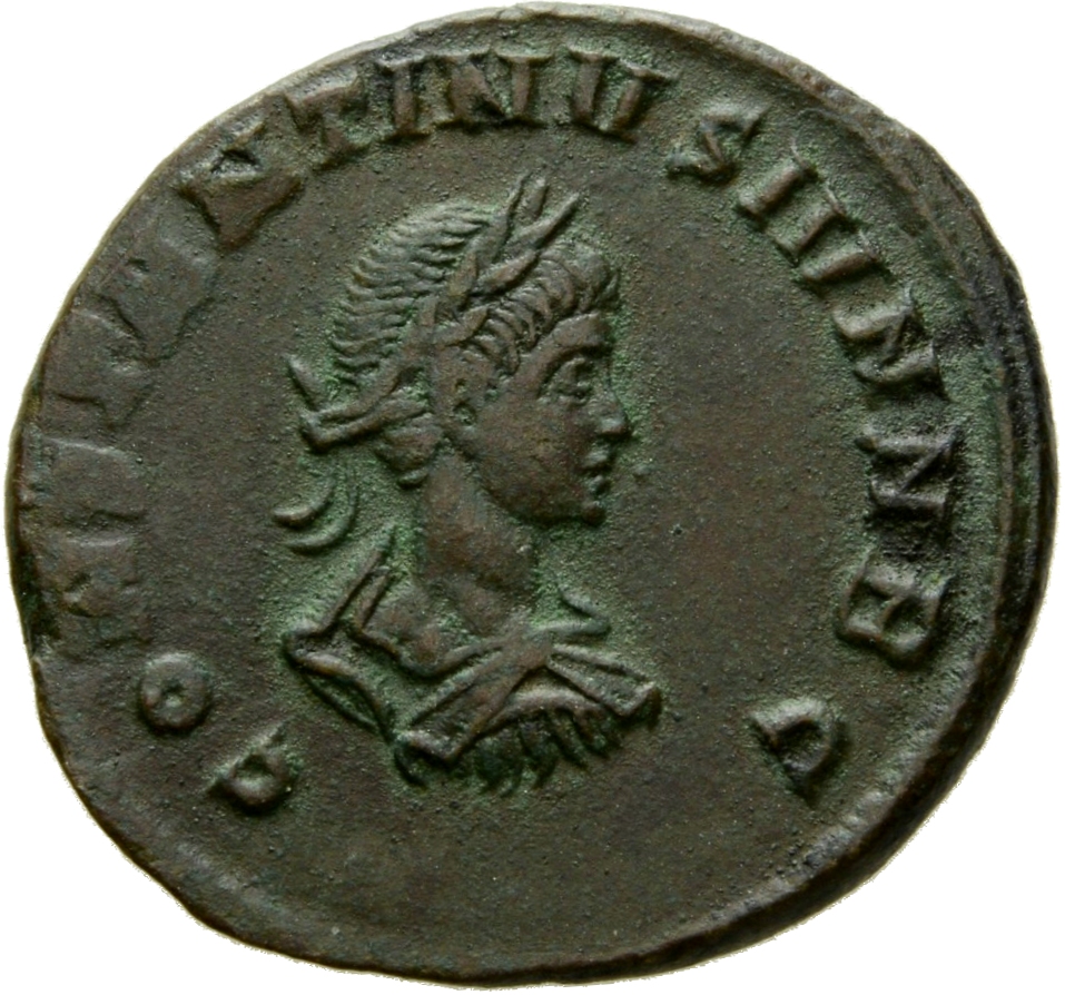 Constantine I obverse — Bust of Constantine II, laureate, draped, cuirassed, right, seen from behind