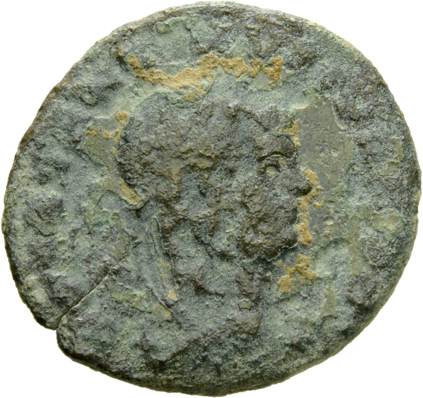 Constantine I obverse — Bust of Constantine II, laureate, draped, cuirassed, right, seen from behind