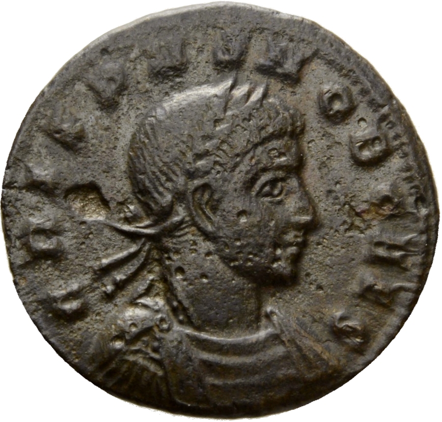 RIC VII Aquileia 87 Constantine I obverse, Bust of Crispus, laureate, draped, cuirassed, right