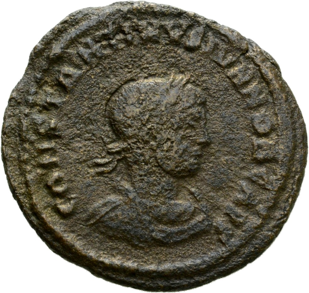 Constantine I obverse — Bust of Constantine II, laureate, draped, cuirassed, right