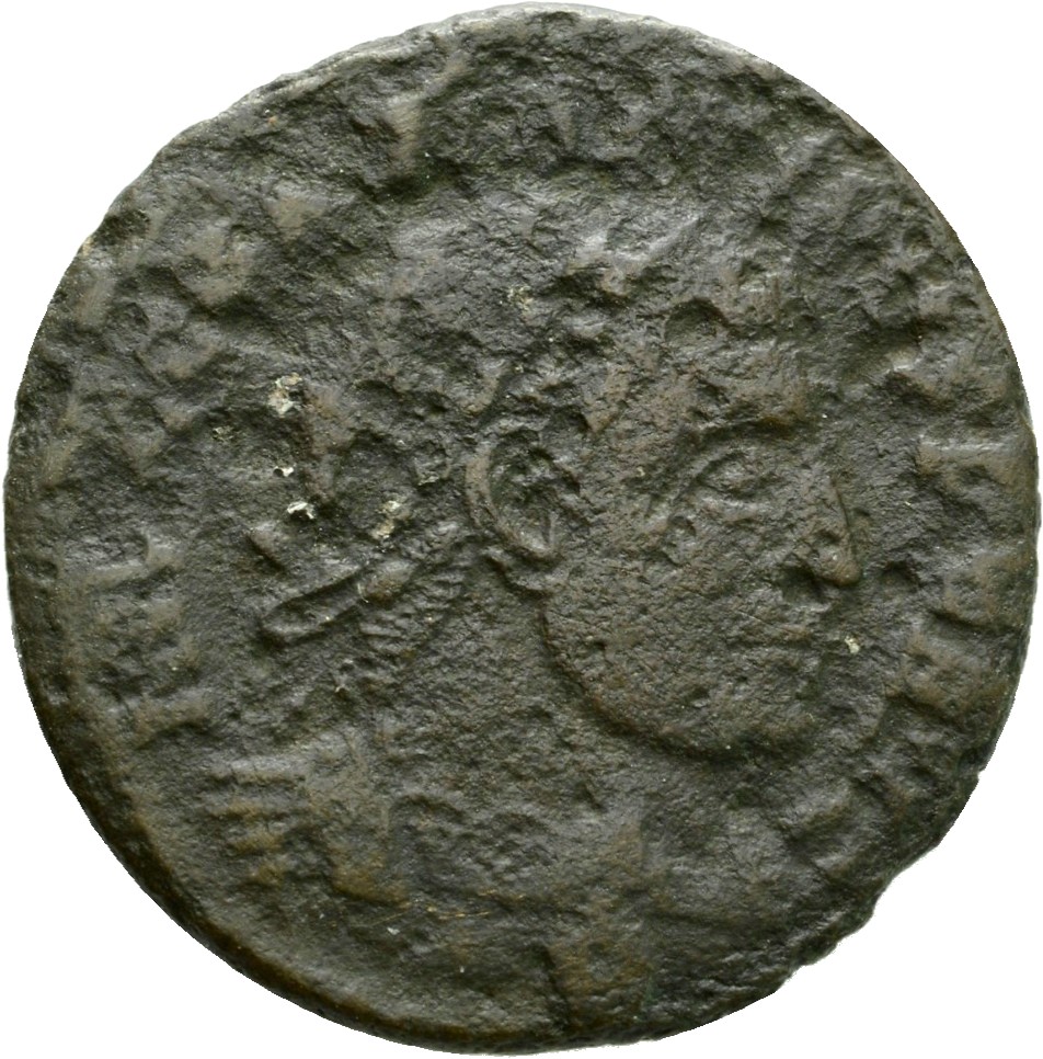 RIC VII Arelate 20 Constantine I obverse, Bust of Constantine I, laureate, cuirassed, right