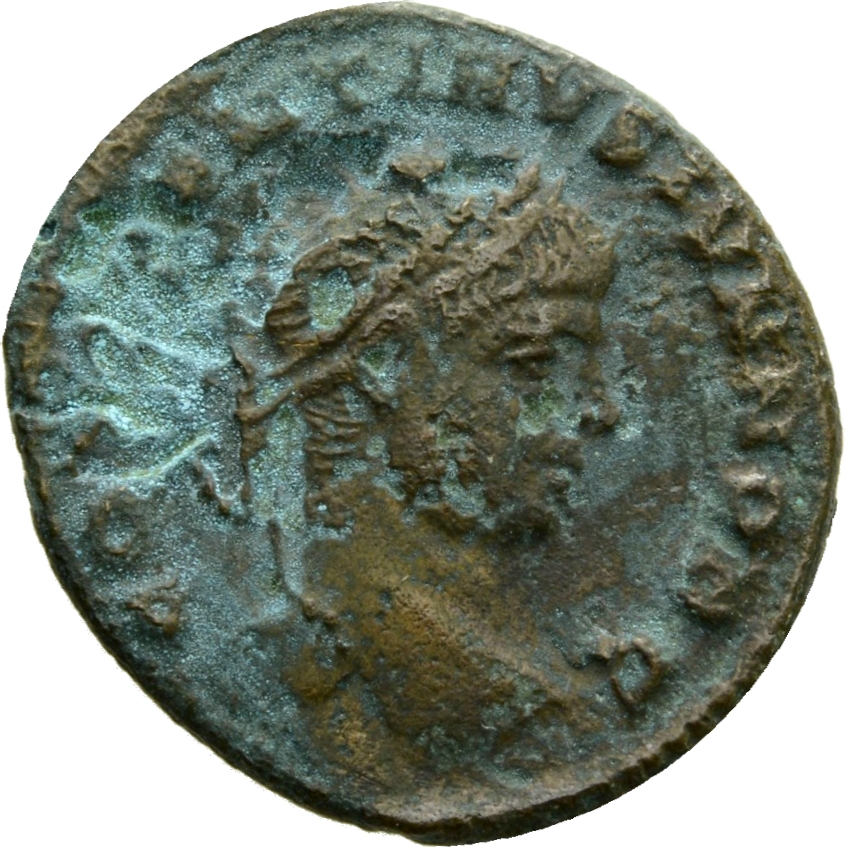 RIC VII Arelate 232 Constantine I obverse, Head of Constantine II, laureate, right