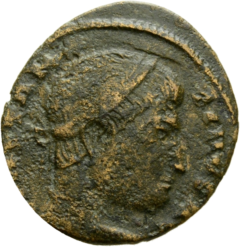 RIC VII Arelate 239 Constantine I obverse — Head of Constantine I, laureate, right