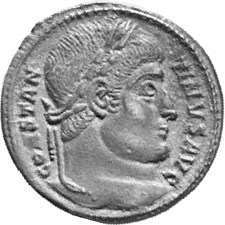 RIC VII Arelate 286 Constantine I obverse, Head of Constantine I, laureate, right