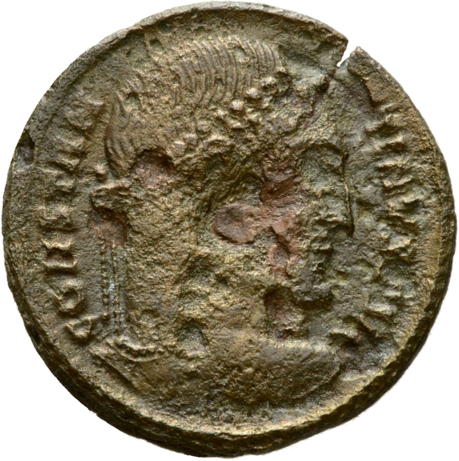 RIC VII Arelate 309 Constantine I obverse, Head of Constantine I, laureate, right