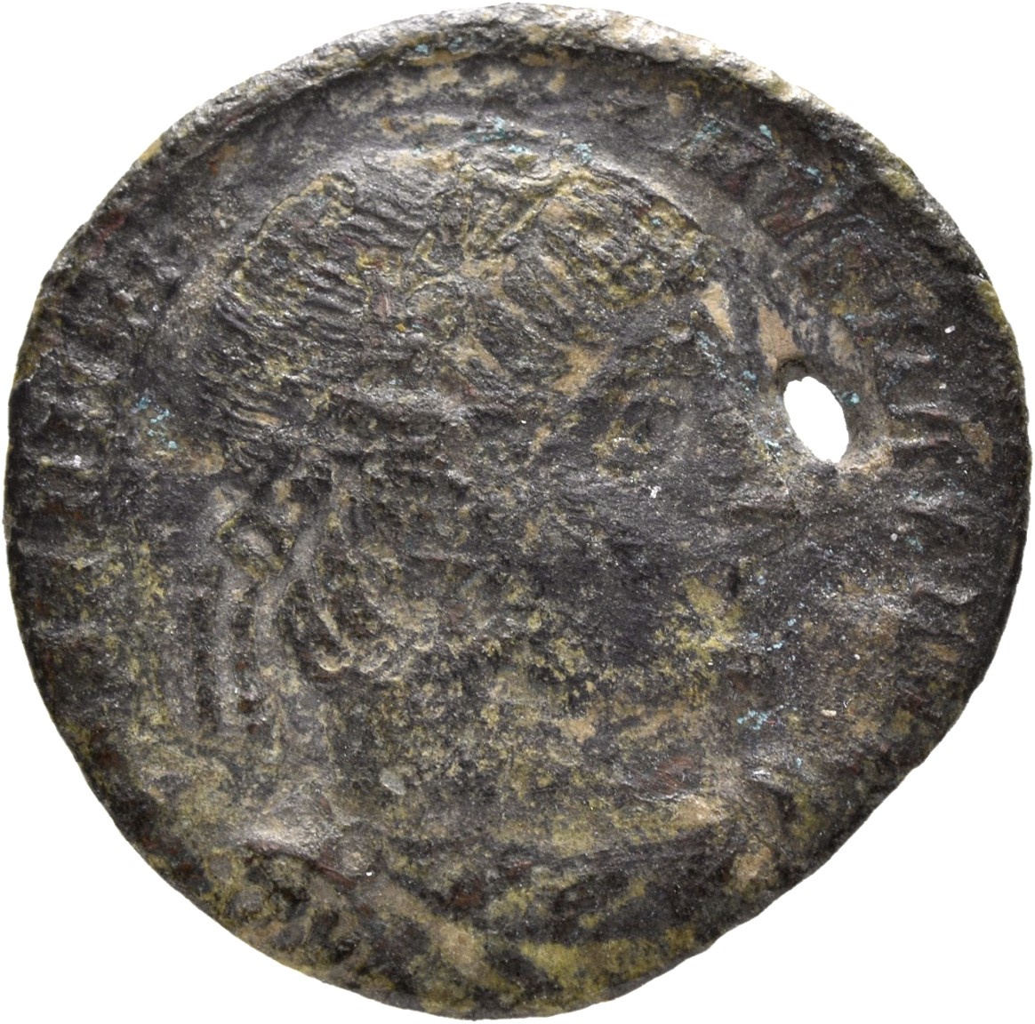 Constantine I obverse — Bust of Constantine I, rosette-diademed, draped, cuirassed, right