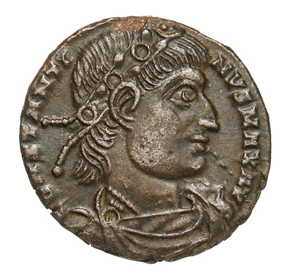 RIC VII Arelate 394 Constantine I obverse, Bust of Constantine I, rosette-diademed, draped, cuirassed, right