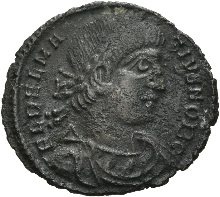RIC VII Arelate 399 Constantine I obverse, Bust of Dalmatius, laureate, draped, cuirassed, right