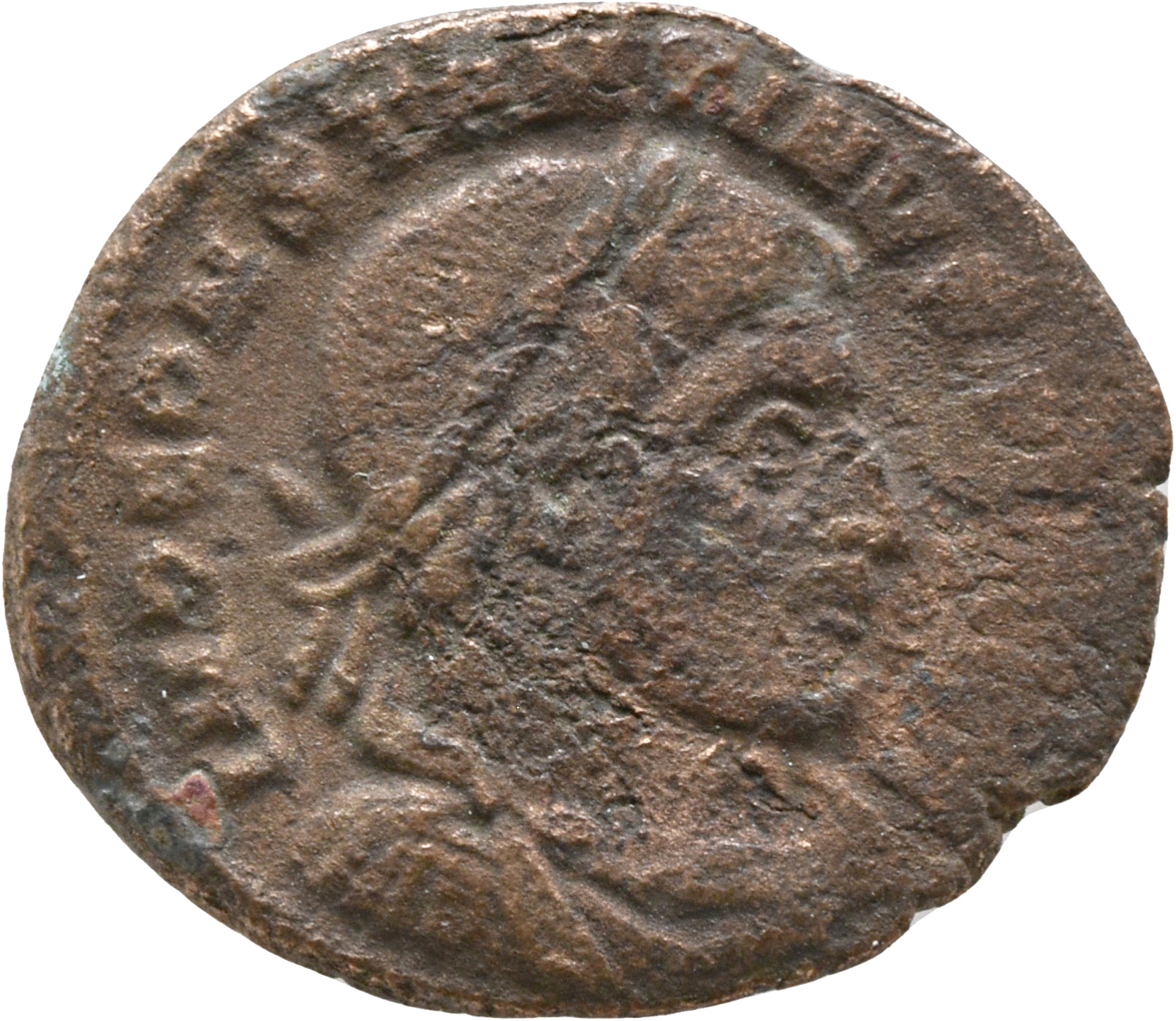 RIC VII Arelate 40 Constantine I obverse, Bust of Constantine I, laureate, draped, cuirassed, right