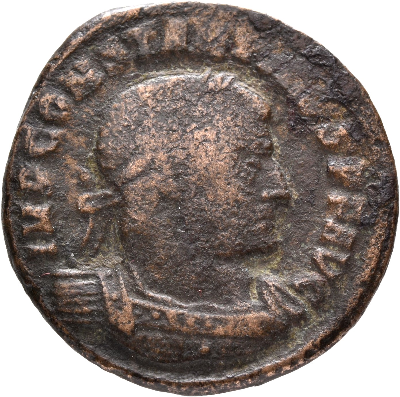 RIC VII Arelate 64 Constantine I obverse, Bust of Constantine I, laureate, cuirassed, right