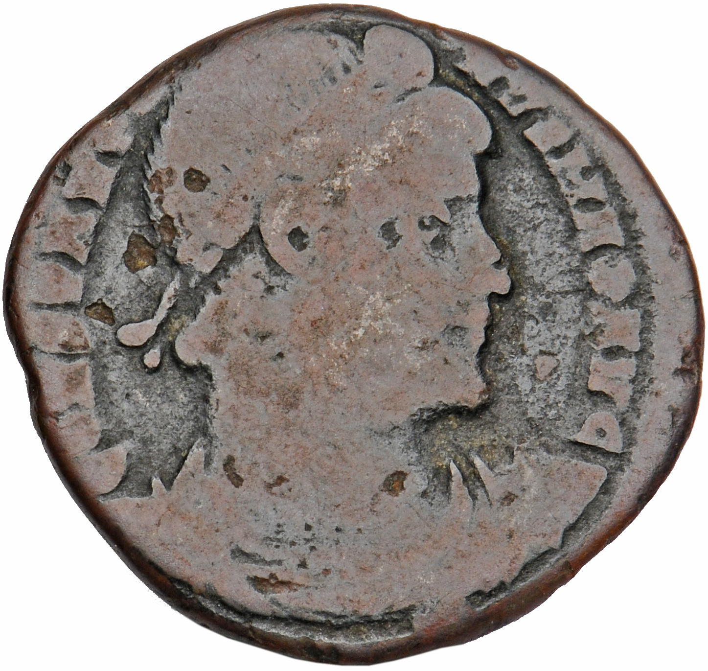 Constantine I obverse — Bust of Constantine I, rosette-diademed, draped, cuirassed, right