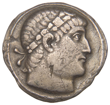 Constantine I obverse — Head of Constantine I, rosette-diademed, right